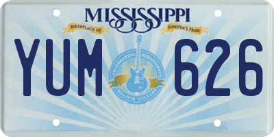 MS license plate YUM626