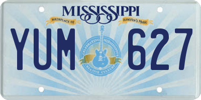 MS license plate YUM627