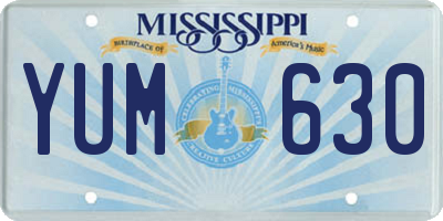 MS license plate YUM630