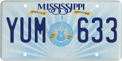 MS license plate YUM633