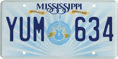 MS license plate YUM634
