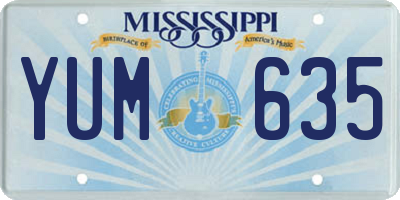 MS license plate YUM635