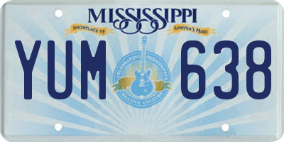 MS license plate YUM638