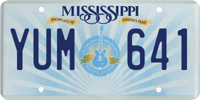 MS license plate YUM641