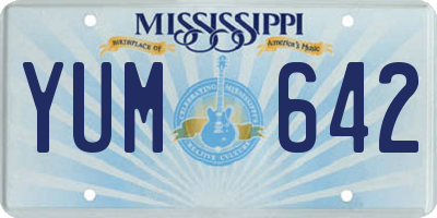 MS license plate YUM642