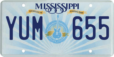 MS license plate YUM655