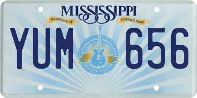 MS license plate YUM656