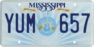 MS license plate YUM657