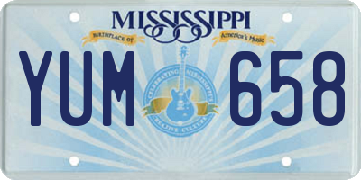 MS license plate YUM658