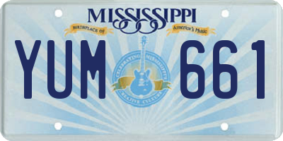 MS license plate YUM661