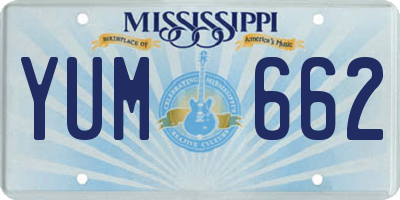 MS license plate YUM662
