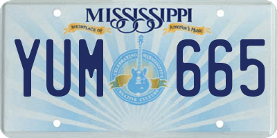 MS license plate YUM665