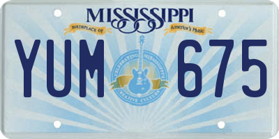 MS license plate YUM675