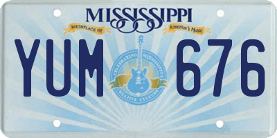 MS license plate YUM676