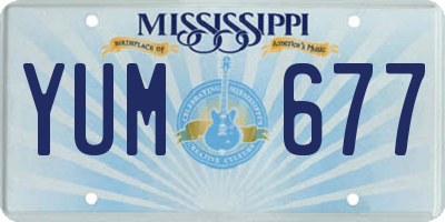 MS license plate YUM677