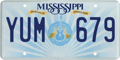 MS license plate YUM679