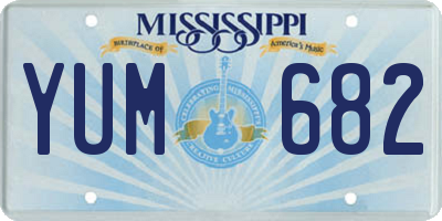 MS license plate YUM682