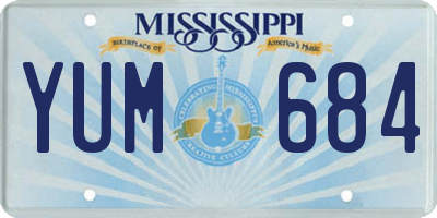 MS license plate YUM684