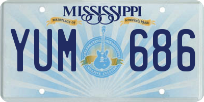 MS license plate YUM686