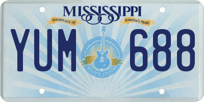 MS license plate YUM688