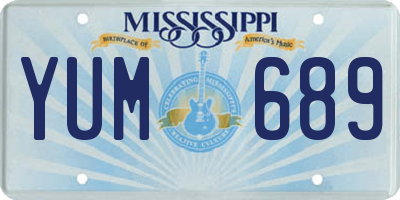 MS license plate YUM689
