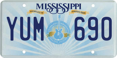 MS license plate YUM690