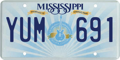 MS license plate YUM691