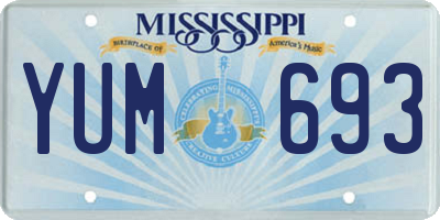 MS license plate YUM693