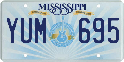 MS license plate YUM695