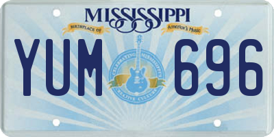 MS license plate YUM696