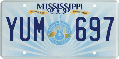 MS license plate YUM697