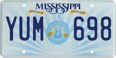 MS license plate YUM698