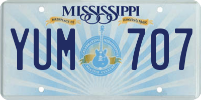 MS license plate YUM707
