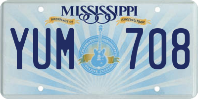 MS license plate YUM708