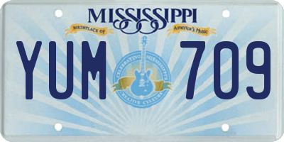 MS license plate YUM709