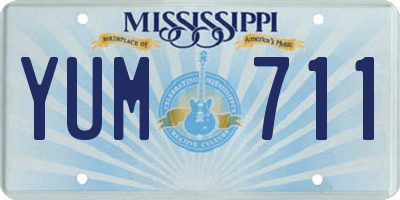 MS license plate YUM711