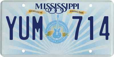 MS license plate YUM714