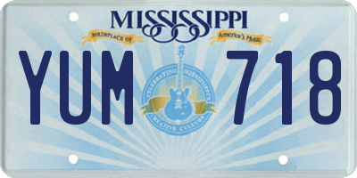 MS license plate YUM718