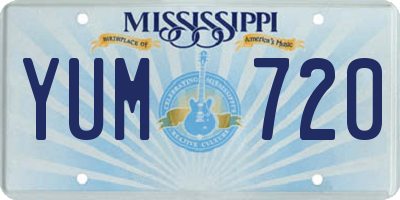 MS license plate YUM720