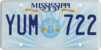 MS license plate YUM722
