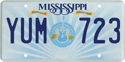 MS license plate YUM723