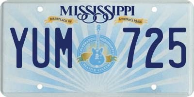MS license plate YUM725