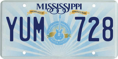 MS license plate YUM728
