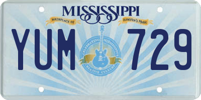 MS license plate YUM729