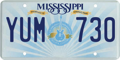 MS license plate YUM730