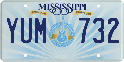 MS license plate YUM732