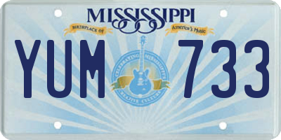 MS license plate YUM733