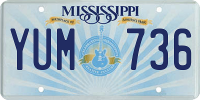 MS license plate YUM736
