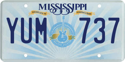 MS license plate YUM737