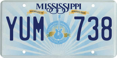 MS license plate YUM738